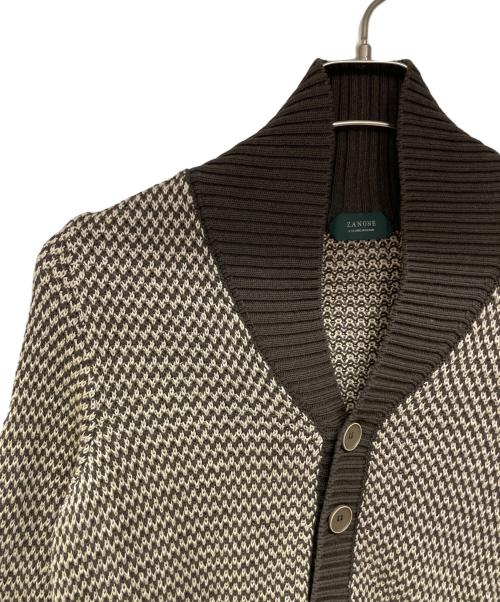 Zanone（ザノーネ）Zanone (ザノーネ) 薄手カーディガン ブラウン サイズ:44の古着・服飾アイテム