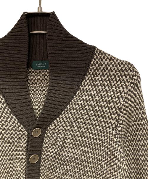 Zanone（ザノーネ）Zanone (ザノーネ) 薄手カーディガン ブラウン サイズ:44の古着・服飾アイテム