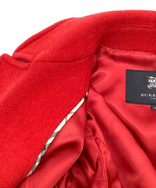 BURBERRY LONDON（バーバリーロンドン）BURBERRY LONDON (バーバリーロンドン) Pコートジャケット レッド サイズ:15の古着・服飾アイテム