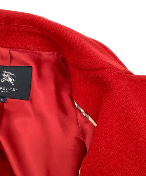 BURBERRY LONDON（バーバリーロンドン）BURBERRY LONDON (バーバリーロンドン) Pコートジャケット レッド サイズ:15の古着・服飾アイテム