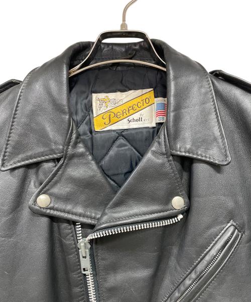 Schott（ショット）Schott (ショット) ダブルライダースジャケット ブラック サイズ:38の古着・服飾アイテム