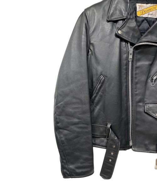 Schott（ショット）Schott (ショット) ダブルライダースジャケット ブラック サイズ:38の古着・服飾アイテム