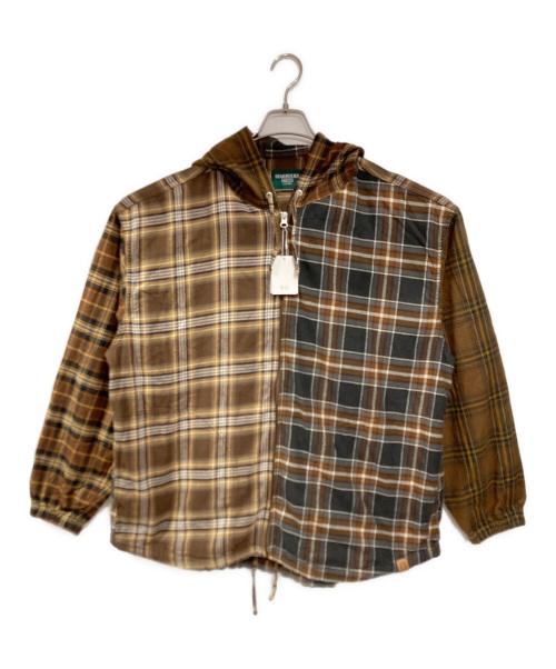 BEAMS（ビームス）BEAMS (ビームス) STARBUCKS COFFEE (スターバックスコーヒー) クレイジーパターンフードネルブルゾン ベージュ ベージュ サイズ:XL 未使用品の古着・服飾アイテム