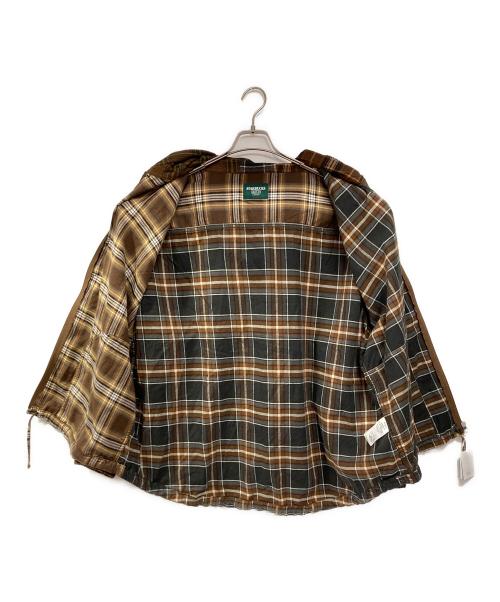 BEAMS（ビームス）BEAMS (ビームス) STARBUCKS COFFEE (スターバックスコーヒー) クレイジーパターンフードネルブルゾン ベージュ ベージュ サイズ:XL 未使用品の古着・服飾アイテム