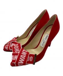 JIMMY CHOO（ジミーチュウ）の古着「ポインテッドトゥパンプス」｜レッド