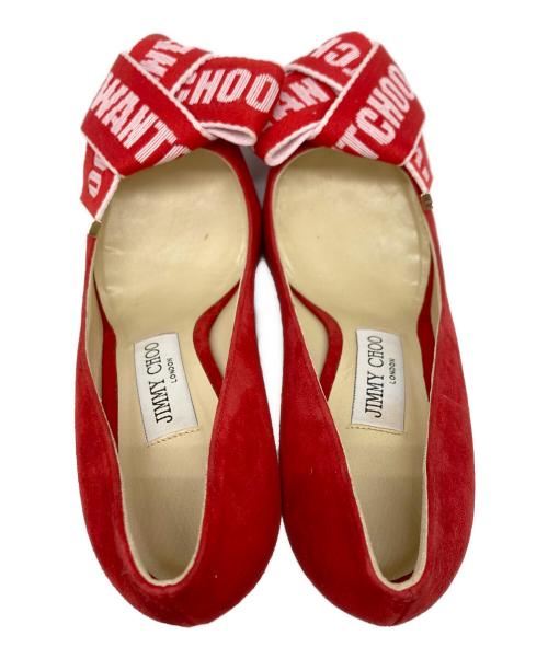 JIMMY CHOO（ジミーチュウ）JIMMY CHOO (ジミーチュウ) ポインテッドトゥパンプス レッド サイズ:23㎝の古着・服飾アイテム