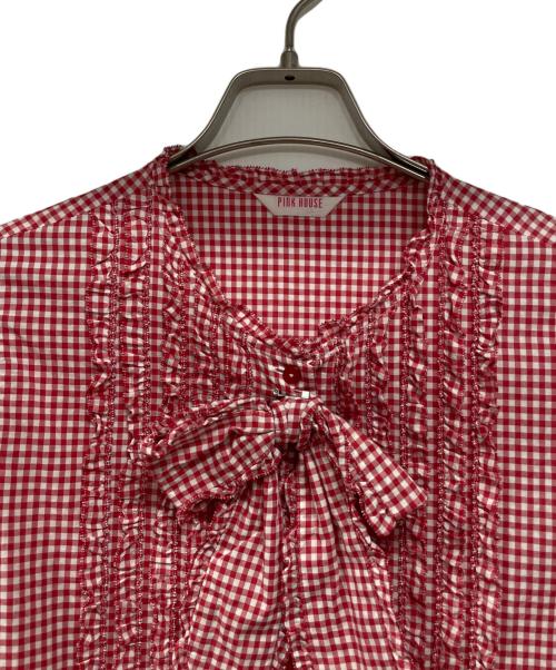 PINK HOUSE（ピンクハウス）PINK HOUSE (ピンクハウス) ブラウス レッド サイズ:不明の古着・服飾アイテム