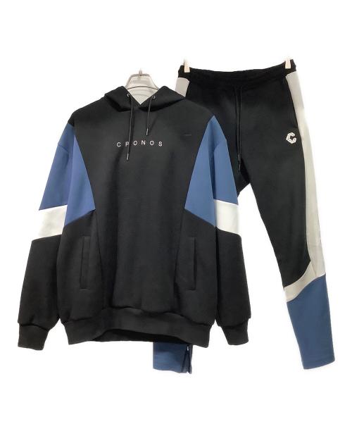 CRONOS（クロノス）CRONOS (クロノス) セットアップ ブラック×ブルー サイズ:Ｌの古着・服飾アイテム