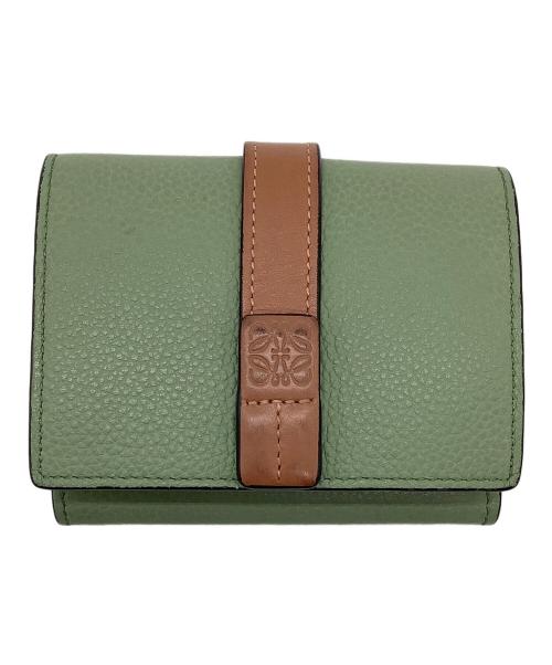 LOEWE（ロエベ）LOEWE (ロエベ) 3つ折り財布 グリーンの古着・服飾アイテム