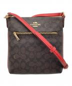 COACHコーチ）の古着「ミニ ローアン ファイル バッグ・シグネチャー キャンバス」｜ブラウン