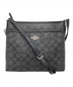 COACHコーチ）の古着「シグネチャー ショルダーバッグ」｜ブラック