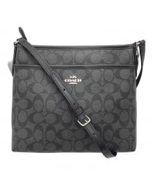 COACH（コーチ）の古着「シグネチャー ショルダーバッグ」｜ブラック