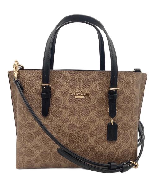 COACH（コーチ）COACH (コーチ) モリー トート バッグ 25・シグネチャー キャンバス ブラウンの古着・服飾アイテム
