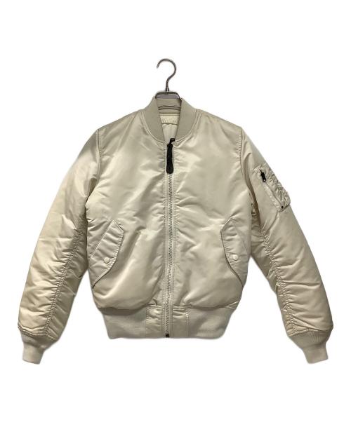 ALPHA（アルファ）ALPHA (アルファ) MA-1ジャケット ホワイト サイズ:Sの古着・服飾アイテム