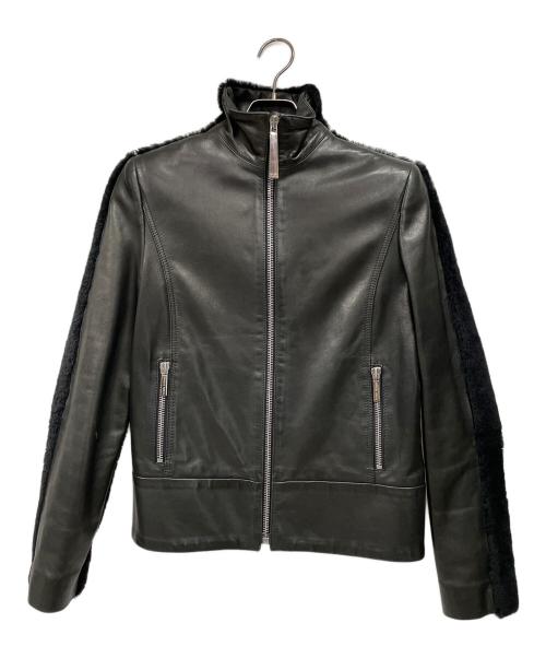 BOTTEGA VENETA（ボッテガベネタ）BOTTEGA VENETA (ボッテガベネタ) レザーライダースジャケット ブラック サイズ:42の古着・服飾アイテム