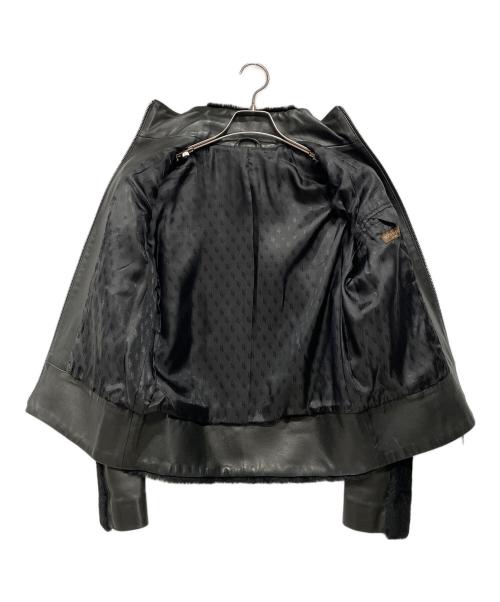 BOTTEGA VENETA（ボッテガベネタ）BOTTEGA VENETA (ボッテガベネタ) レザーライダースジャケット ブラック サイズ:42の古着・服飾アイテム