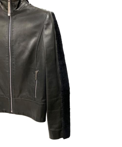 BOTTEGA VENETA（ボッテガベネタ）BOTTEGA VENETA (ボッテガベネタ) レザーライダースジャケット ブラック サイズ:42の古着・服飾アイテム