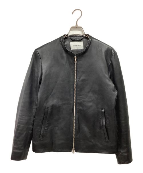 Adam et Rope（アダム エ ロペ）Adam et Rope (アダム エ ロペ) ラムレザージャケット ブラック サイズ:Sの古着・服飾アイテム