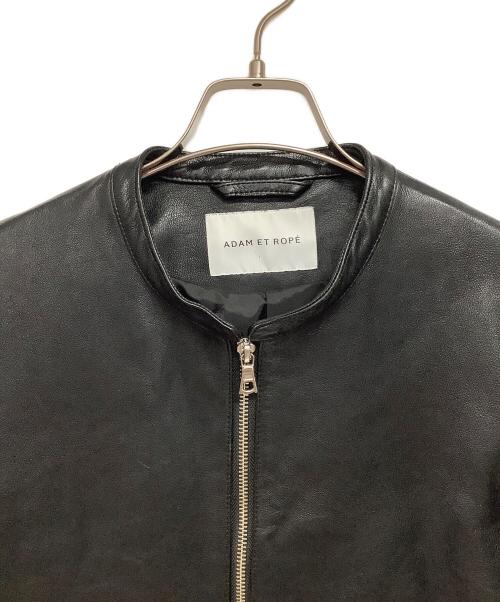 Adam et Rope（アダム エ ロペ）Adam et Rope (アダム エ ロペ) ラムレザージャケット ブラック サイズ:Sの古着・服飾アイテム