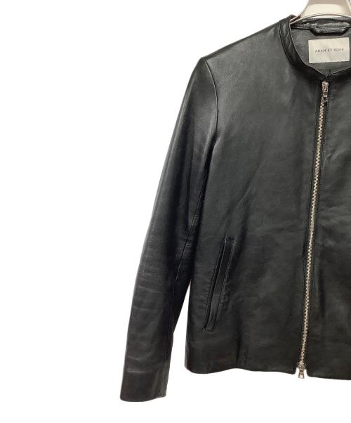 Adam et Rope（アダム エ ロペ）Adam et Rope (アダム エ ロペ) ラムレザージャケット ブラック サイズ:Sの古着・服飾アイテム
