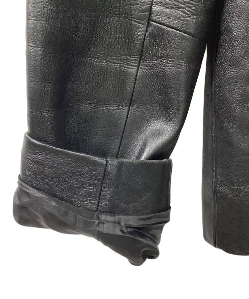 Adam et Rope（アダム エ ロペ）Adam et Rope (アダム エ ロペ) ラムレザージャケット ブラック サイズ:Sの古着・服飾アイテム