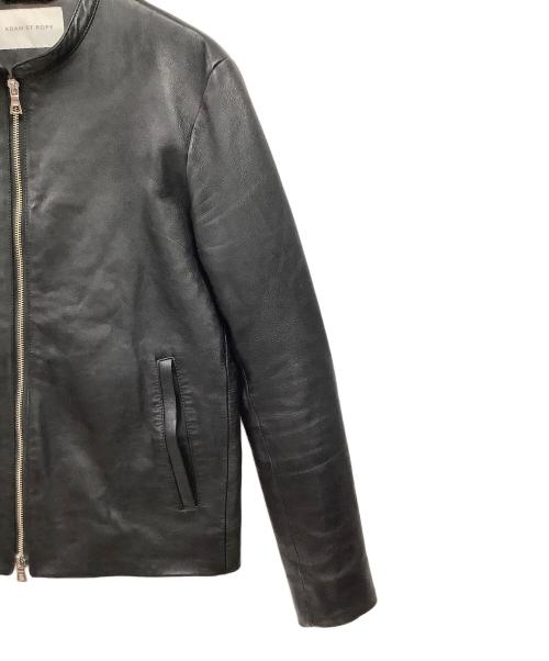 Adam et Rope（アダム エ ロペ）Adam et Rope (アダム エ ロペ) ラムレザージャケット ブラック サイズ:Sの古着・服飾アイテム