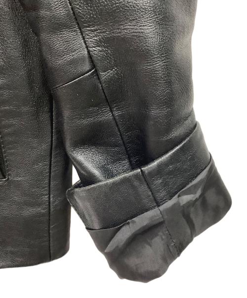 Adam et Rope（アダム エ ロペ）Adam et Rope (アダム エ ロペ) ラムレザージャケット ブラック サイズ:Sの古着・服飾アイテム