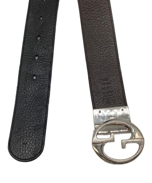 GUCCI（グッチ）GUCCI (グッチ) レザーベルト ブラックの古着・服飾アイテム