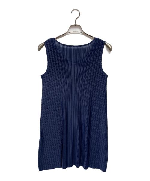 PLEATS PLEASE（プリーツプリーズ）PLEATS PLEASE (プリーツプリーズ) セットアップブラウス ネイビー サイズ:03の古着・服飾アイテム