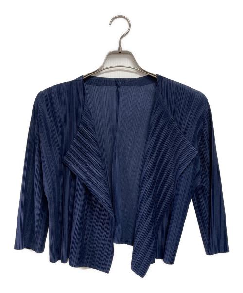 PLEATS PLEASE（プリーツプリーズ）PLEATS PLEASE (プリーツプリーズ) セットアップブラウス ネイビー サイズ:03の古着・服飾アイテム