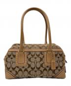 COACHコーチ）の古着「シグネチャー ハンドバッグ」｜ブラウン