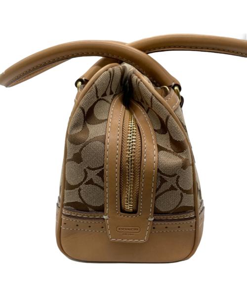 COACH（コーチ）COACH (コーチ) シグネチャー ハンドバッグ ブラウンの古着・服飾アイテム