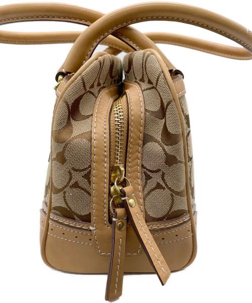 COACH（コーチ）COACH (コーチ) シグネチャー ハンドバッグ ブラウンの古着・服飾アイテム