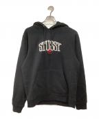 stussyステューシー）の古着「ロゴパーカー」｜ブラック