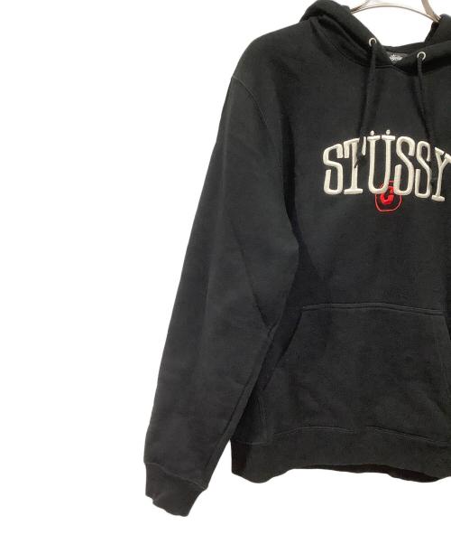 stussy（ステューシー）stussy (ステューシー) ロゴパーカー ブラック サイズ:Mの古着・服飾アイテム
