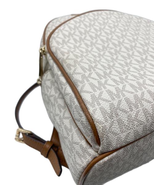 MICHAEL KORS（マイケル・コース）MICHAEL KORS (マイケル・コース) ABBEY BACKPACK／リュック ホワイト×ブラウンの古着・服飾アイテム