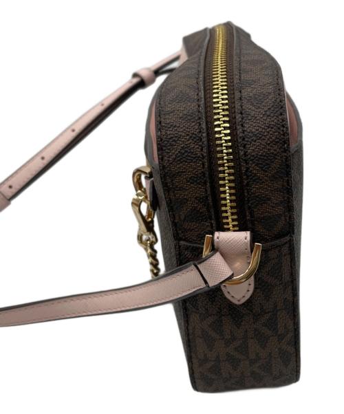 MICHAEL KORS（マイケルコース）MICHAEL KORS (マイケルコース) ショルダーバッグ ブラウン×ピンクの古着・服飾アイテム