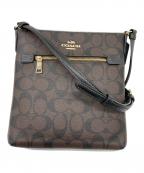 COACHコーチ）の古着「ミニ ローアン ファイル バッグ・シグネチャー キャンバス」｜ブラウン