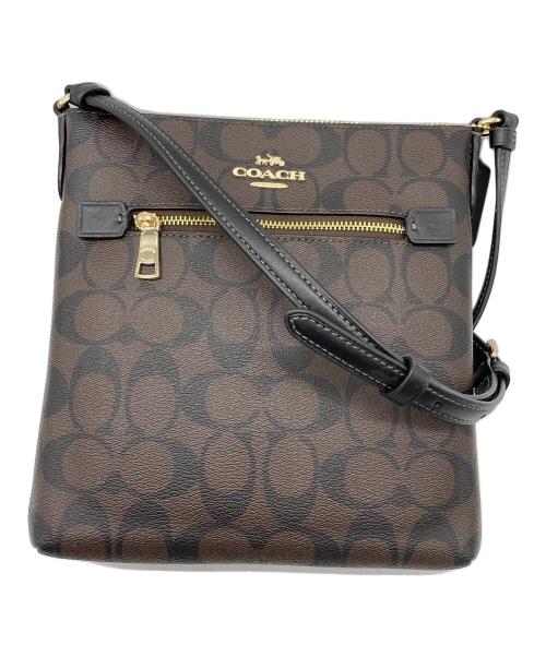 COACH（コーチ）COACH (コーチ) ミニ ローアン ファイル バッグ・シグネチャー キャンバス ブラウンの古着・服飾アイテム