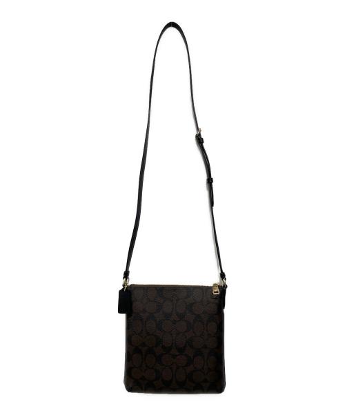 COACH（コーチ）COACH (コーチ) ミニ ローアン ファイル バッグ・シグネチャー キャンバス ブラウンの古着・服飾アイテム