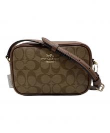 COACH（コーチ）の古着「ミニ ジェイミー カメラ バッグ・シグネチャー キャンバス」｜ブラウン