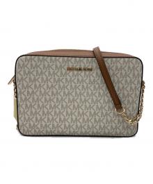 MICHAEL KORS（マイケル・コース）の古着「シグネチャー ショルダーバッグ/35F8GTTC3B」｜ホワイト×ブラウン