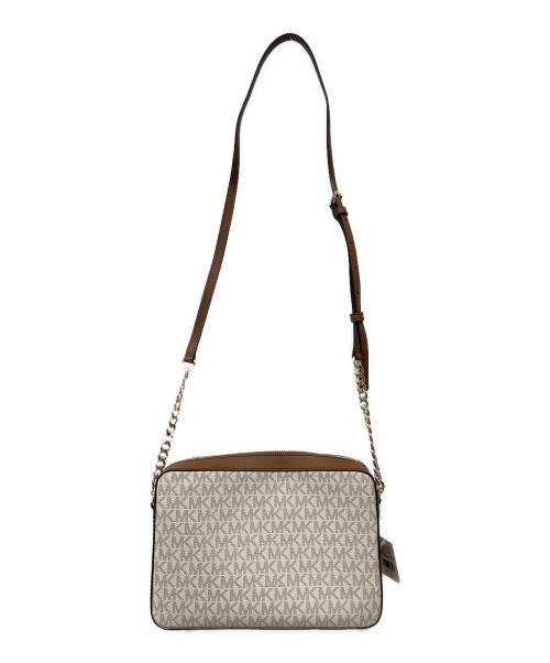 MICHAEL KORS（マイケル・コース）MICHAEL KORS (マイケル・コース) シグネチャー ショルダーバッグ/35F8GTTC3B ホワイト×ブラウンの古着・服飾アイテム
