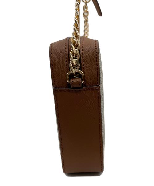 MICHAEL KORS（マイケル・コース）MICHAEL KORS (マイケル・コース) シグネチャー ショルダーバッグ/35F8GTTC3B ホワイト×ブラウンの古着・服飾アイテム