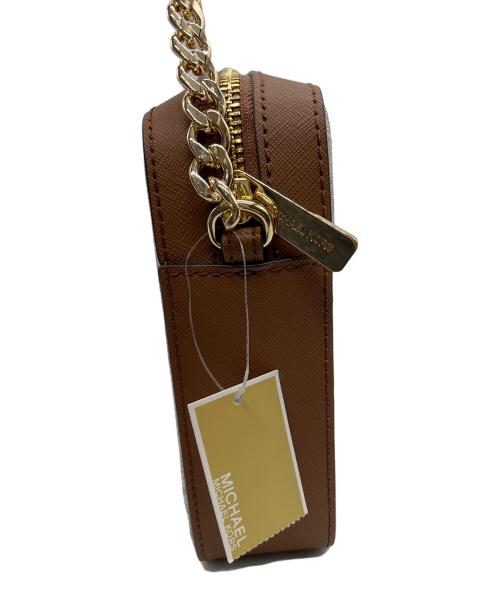 MICHAEL KORS（マイケル・コース）MICHAEL KORS (マイケル・コース) シグネチャー ショルダーバッグ/35F8GTTC3B ホワイト×ブラウンの古着・服飾アイテム