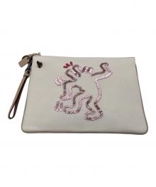COACH×Keith Haring（コーチ×キースヘリング）の古着「クラッチバッグ」｜ピンク