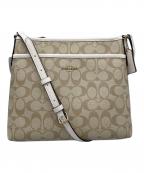 COACHコーチ）の古着「シグネチャー ショルダーバッグ」｜ホワイト