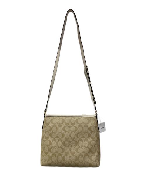 COACH（コーチ）COACH (コーチ) シグネチャー ショルダーバッグ ホワイトの古着・服飾アイテム