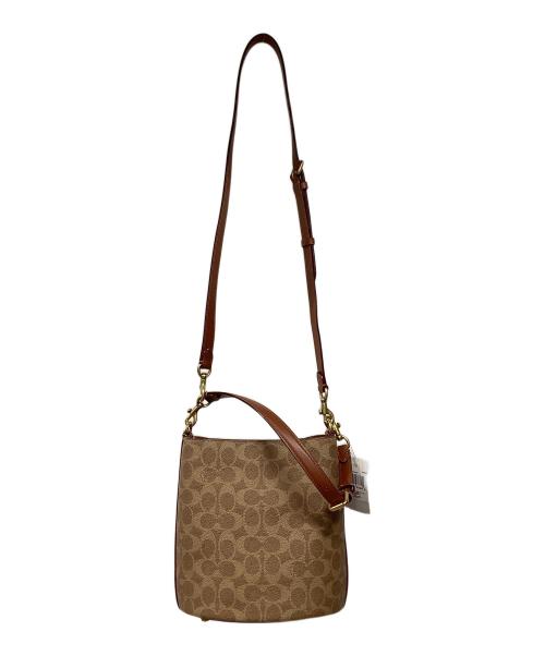 COACH（コーチ）COACH (コーチ) シグネチャー ショルダーバッグ ブラウンの古着・服飾アイテム