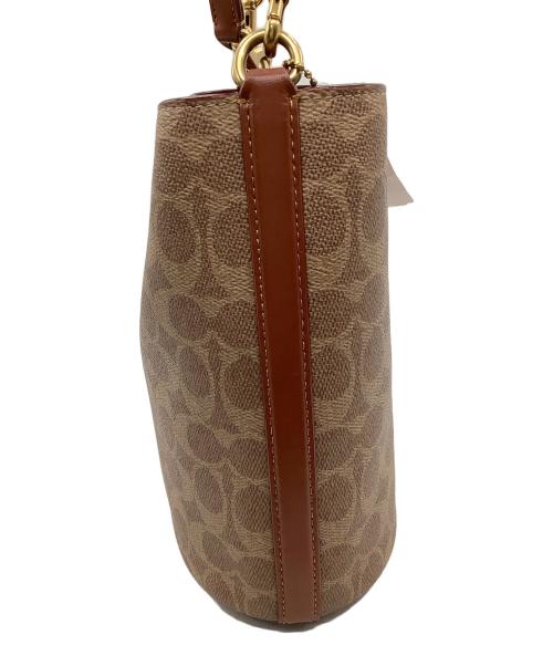 COACH（コーチ）COACH (コーチ) シグネチャー ショルダーバッグ ブラウンの古着・服飾アイテム